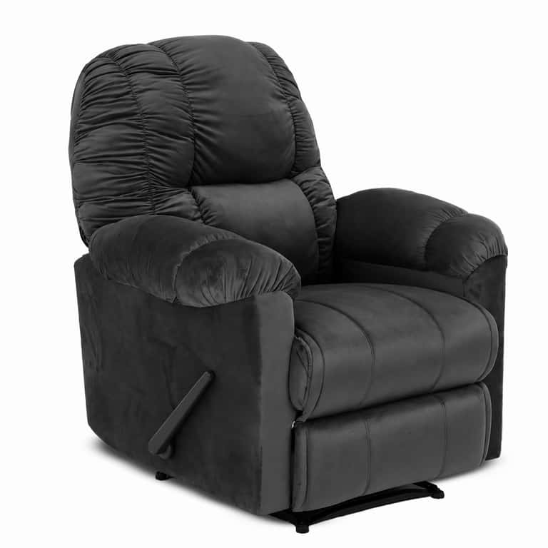 كرسي استرخاء ComfyChair | هزاز- خامة مخملية -رمادي غامق